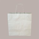 50 Pz Borsa in Carta Riciclata Natura Bio per Asporto 32+20H30 [5fcb6a47]