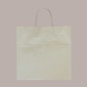 50 Pz Borsa in Carta Riciclata Natura Bio per Asporto 32+20H30 [e8d6ab43]
