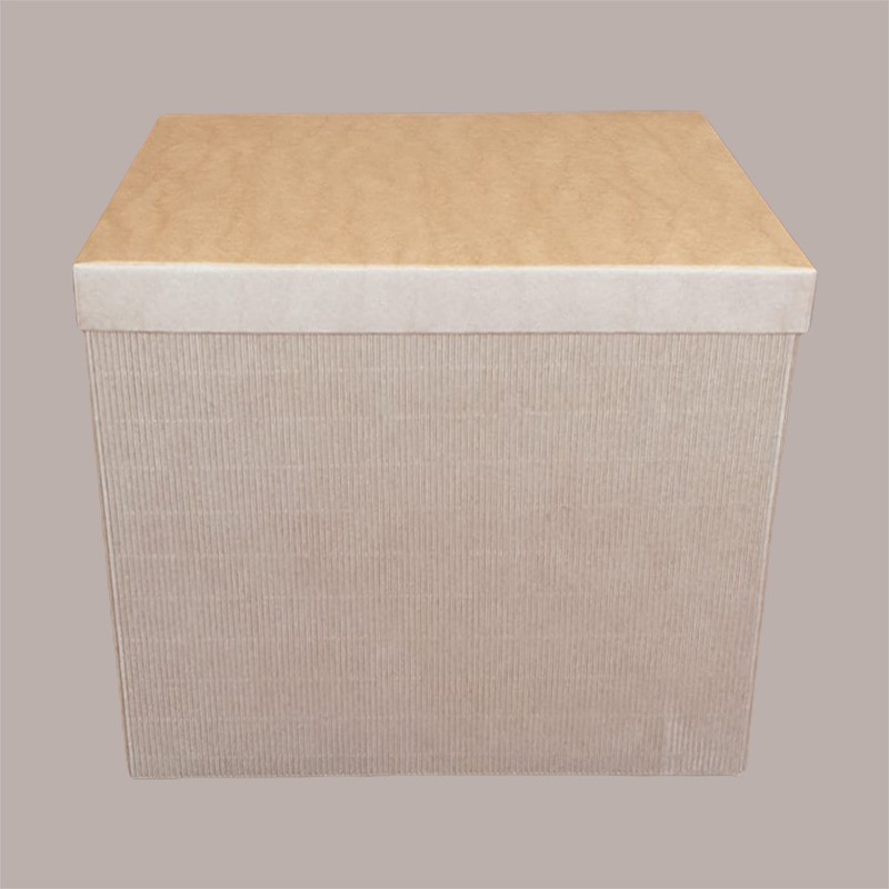 2 Pz Scatola Baule+Coperchio Carta Onda Avana 400x340H340 mm [7328997c]