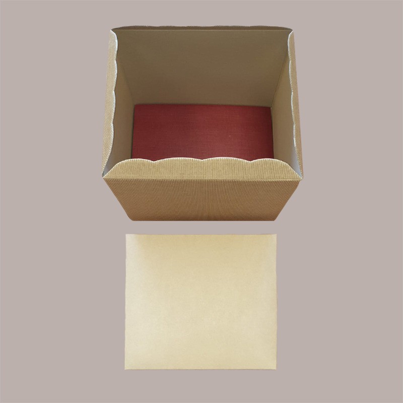 2 Pz Scatola Baule+Coperchio Carta Onda Avana 400x340H340 mm [c4355878]
