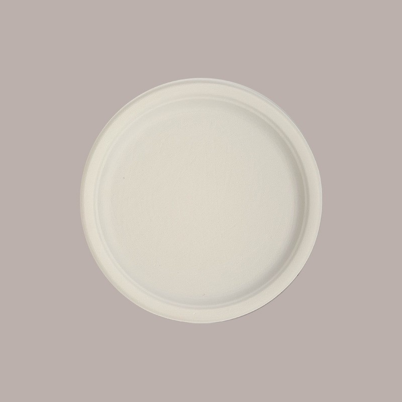 25 Pezzi Piatto Bio Eco Piano Dm26 in Carta Polpa di Cellulosa [b052355a]