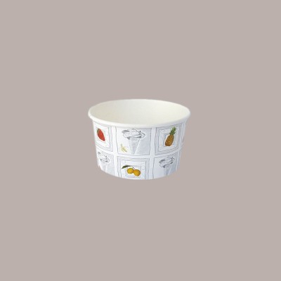 200 Pz Coppetta Gelato Dessert Carta Grande Fantasia Silver 200cc [3c82f532]