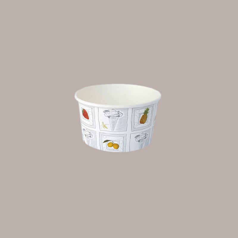 180 Pz Coppetta Gelato Dessert Carta Grande Fantasia Silver 230cc [8188a7cb]