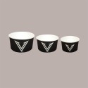 200 Pz Coppetta Gelato Carta 160cc Colore Nero Fantasia Victory [61a46e99]