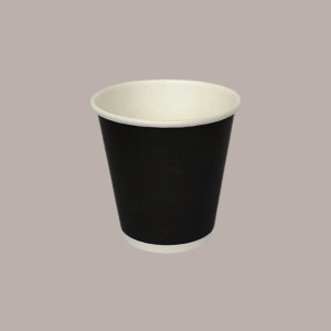 50 Pezzi Bicchiere Termico Carta Politenata Caffè 3oz Black Nero [40c56934]