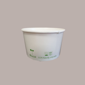 250 Pz Coppetta Gelato Compostabile Biodegradabile Bianco 80cc [d1dc211c]