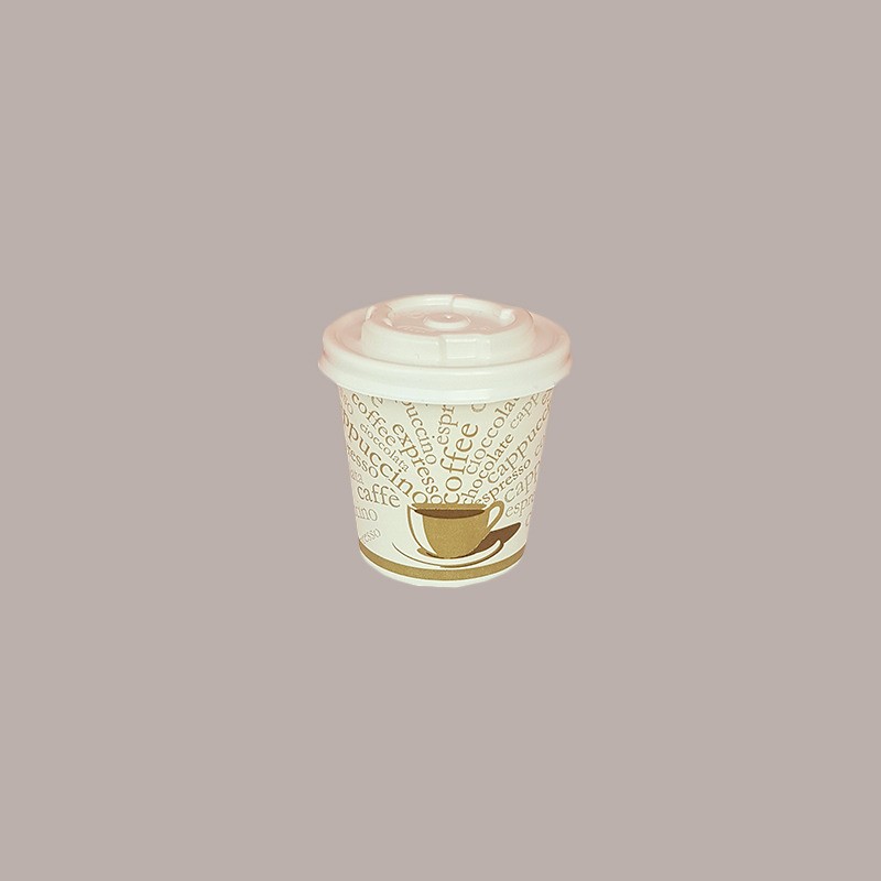 100 Pz Coperchio Piano Trasparente Bicchieri Carta Termici 3oz SD [dc5f21ff]