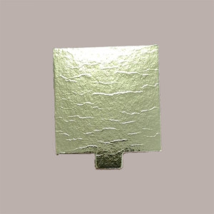 200 Vassoio Monoporzione Quadrato Cartoncino Oro Nero 8x8 cm [1b6cd54a]