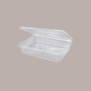 50 Pz Vaschetta + Coperchio PET Rettangolare Trasparente 750cc [b5f18677]