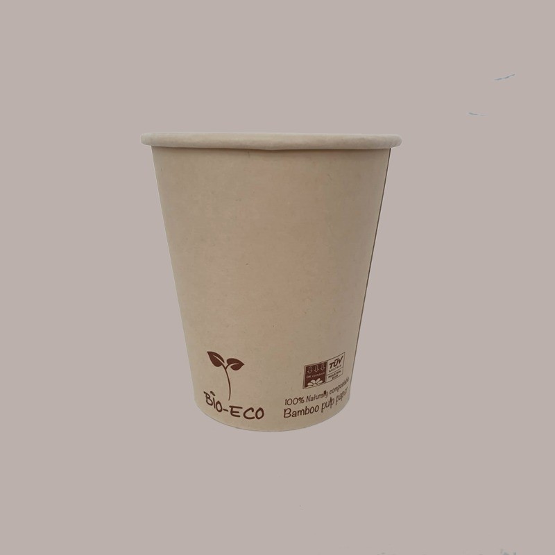 50 Pz Bicchiere Carta Bamboo Biodegradabile Compost 420cc 12oz [e7fdf8ea]