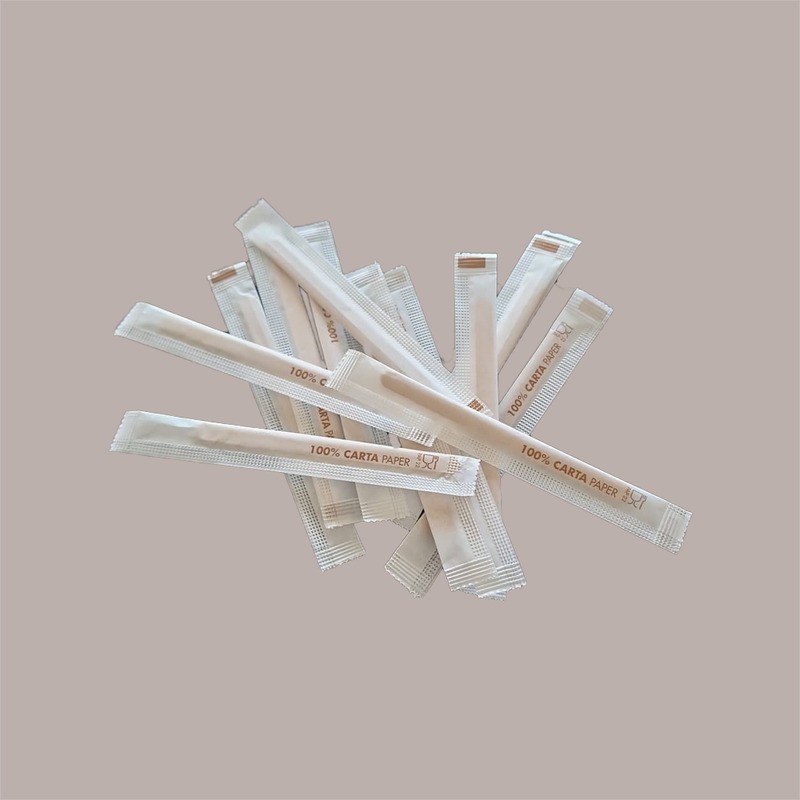 1000 Pz Palette Legno 90mm Imbustate Singole Caffè Cappuccino [eee4ce8b]