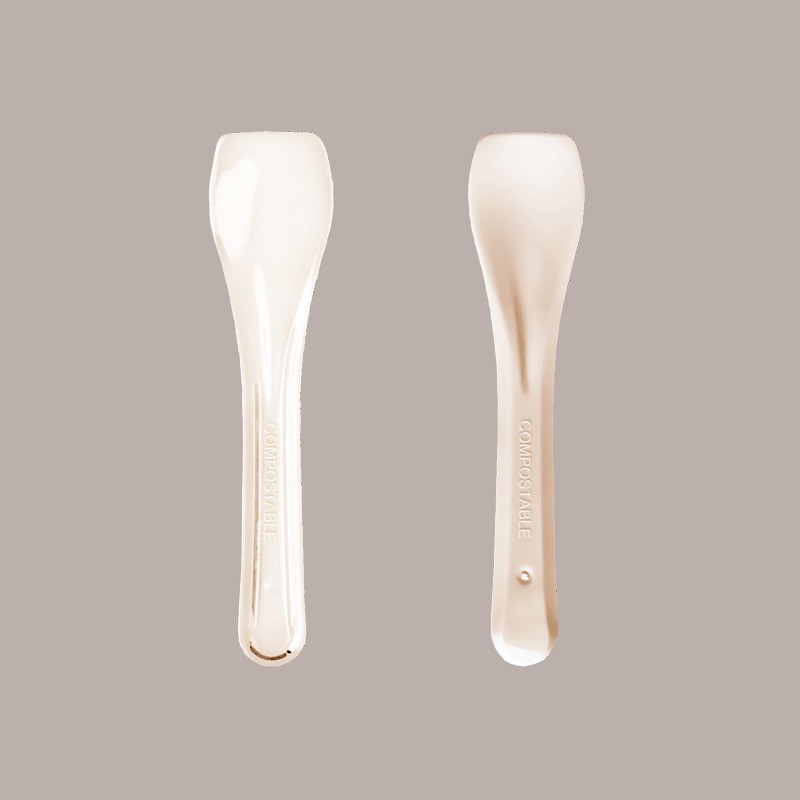460 Pz (1 Kg) Palettina Gelato Spoon PLA BIO ECO Beige 95 mm [706be974]
