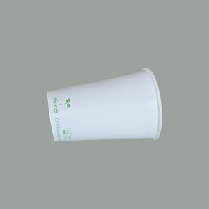 100 Pz Bicchiere Bibita Carta Bianco Biodegradabile Compost 300cc [4892e3ac]