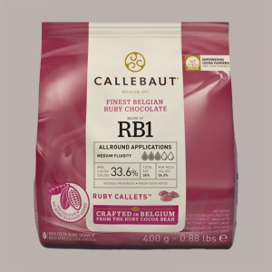 400 gr Cioccolato di Copertura Rosa Naturale RUBY RB1 Callebaut [f0fc2cfe]
