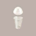 50 Pz Bicchiere PLA BIO 250cc con Coperchio Cupola con Foro [77d3e015]