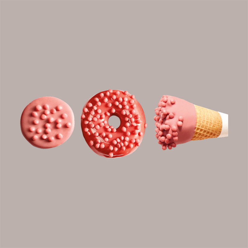 800 gr Cerealini Ricoperti al Cioccolato Rosa Ruby Callebaut [92733a20]