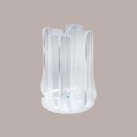 Porta Coppette Gelato Girevole a 4 file in Plexiglass Base Satinata [565e043f]