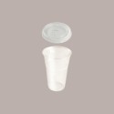 50 Pz Bicchiere PLA BIO 400cc con Coperchio Piatto Taglio Croce [7a7d54b9]