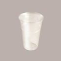 50 Pz Bicchiere PLA BIO 400cc con Coperchio Piatto Taglio Croce [a35b17b4]
