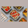 100 Pz Contenitore Vaschetta Alluminio R29L 4 Porzioni 225x175H35 CONTITAL [20aadfd5]