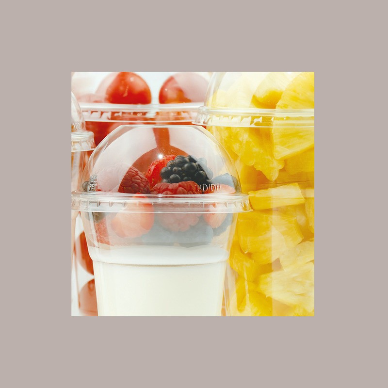 50 Bicchiere Plastica PLA Bio Tumbler 350cc (0,3 L alla Tacca) + Coperchio Piatto Taglio Croce [90bfd1ce]
