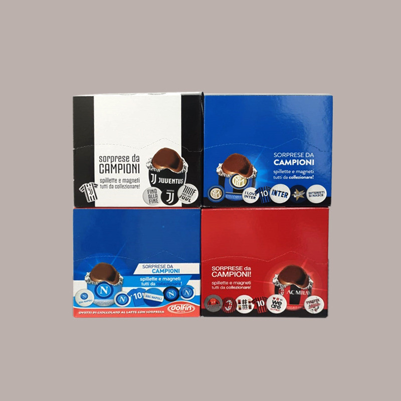 Inter Ovetto Cioccolato al Latte 20 gr con Sorprese Dolfin Espositore da 24 pezzi [b63f37f9]