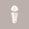100 Pz Bicchiere Plastica PET 575cc (0,4 L alla Tacca) + Coperchio Cupola con Foro [97f19f93]