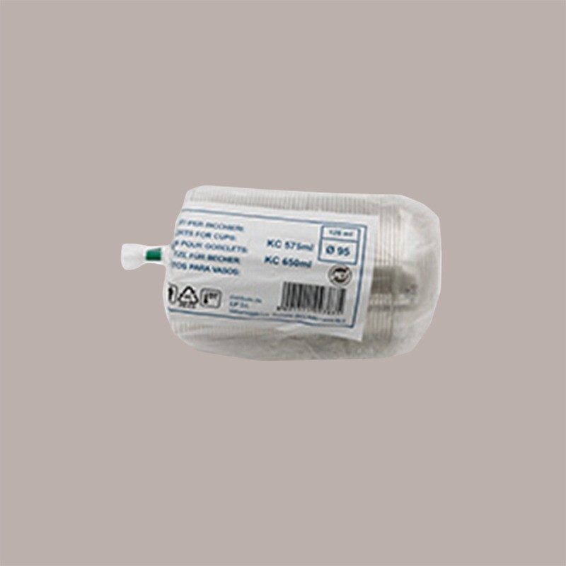 100 Bicchiere Plastica PET 650cc (0,5 L alla Tacca) + Coperchio Cupola Senza Foro [a96dfff0]