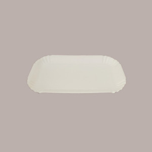400 Pz VVassoio Cartone Alimentare Bianco Brio Eco Nr 3 Rettangolare 16x23,5cm [ee83bd00]