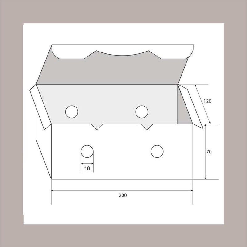 50 Pz Porta Crocchette Fritti Carta Avana Bio Compost Grande XL 200x120H70mm [c8256c50]