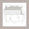 50 Pz Porta Crocchette Fritti Carta Avana Bio Compost Grande XL 200x120H70mm [c8256c50]