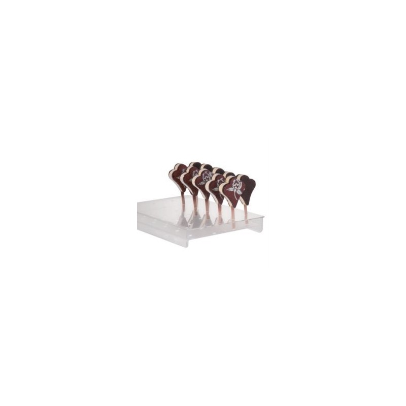 1 Pz Espositore Vetrina Orizzontale per Ghiaccioli Stecchi Gelato 24 Fori 36x25H5cm [5a30dff2]