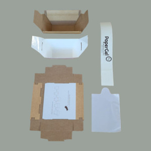 50 Pz Termoscatola Vaschetta per Gelato Completamente in Carta Papergel 350gr