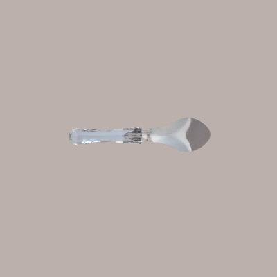 Spatola Acciaio con Manico Policarbonato Trasparente Ideale per Gelato 26cm [b65c6d47]