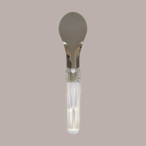 Spatola in Acciaio con Manico Ergonomico Trasparente Satinato Ideale per Gelato 26cm [805e84f0]