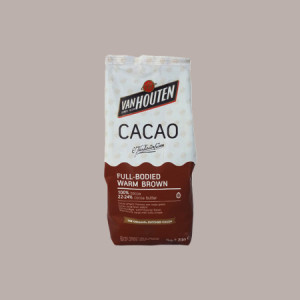 1 Kg Cacao in Polvere Amaro Marrone Warm Brown Van Houten 22-24% Callebaut [cdcbb509]