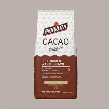 1 Kg Cacao in Polvere Amaro Marrone Warm Brown Van Houten 22-24% Callebaut [3f690882]