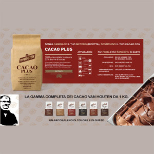 1 Kg Cacao in Polvere Amaro Marrone Warm Brown Van Houten 22-24% Callebaut [953348e9]