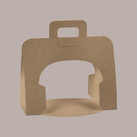 20 Pz Scatola Astuccio in Cartoncino Marrone Strip per Colomba Panettone da 750g 265x190H215mm [77156853]