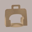 20 Pz Scatola Astuccio in Cartoncino Marrone Strip per Colomba Panettone da 750g 265x190H215mm [77156853]