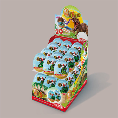 24 Pz Espositore Ovetto 20 gr al Cioccolato con Sorpresa Ovosauro [e1184ee1]