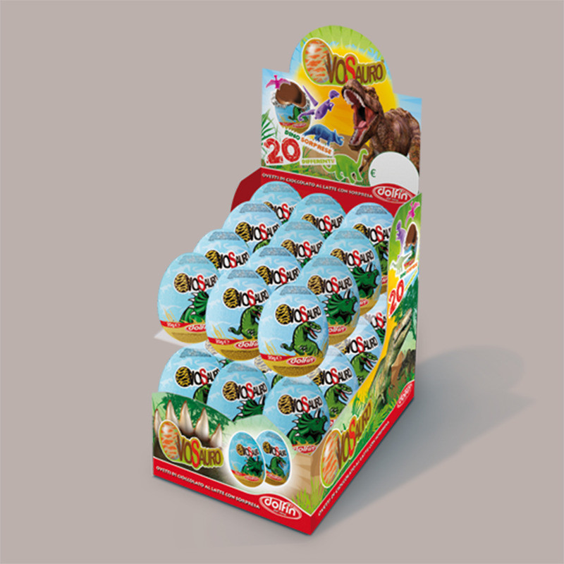 24 Pz Espositore Ovetto 20 gr al Cioccolato con Sorpresa Ovosauro [e1184ee1]
