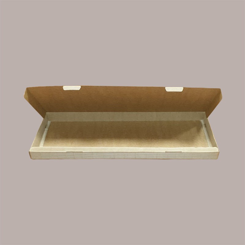 10 Pz Scatola Cartoncino Liscio Avana Porta Salmone Trancio 700x250H40mm [fb54ed21]
