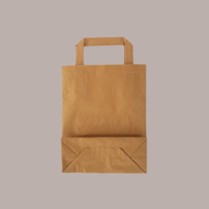 50 Pz Borsa Shoppers Carta Avana Eco 100 gr Manico Pattina 22+10x30cm [5c61895f]