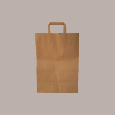 50 Pz Borsa Shoppers Carta Avana Eco 110 gr Manico Pattina 45+15x49cm [b66285ef]