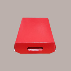 5 Pz Cesto per Confezioni Regalo Natalizie in Carta Rossa Effetto Pelle Maxi Rettangolare 520x410H135mm [468ed1fc]