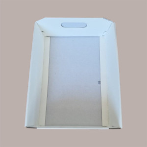 10 Pz Cesto per Confezioni Regalo Natalizie in Carta Seta Bianco Piccolo Rettangolare 310x220H90mm [4219818e]
