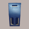 10 Pz Scatola Confezione Regalo Porta 2 Bottiglie Olio Vino in Carta Grafica Juta Blu 180x90H385mm [8c28a5b3]