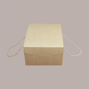 5 Pz Scatola per Confezioni Regalo Porta Colomba di Pasqua1000g in Carta Avana Segreto con Cordini 235x335H140mm