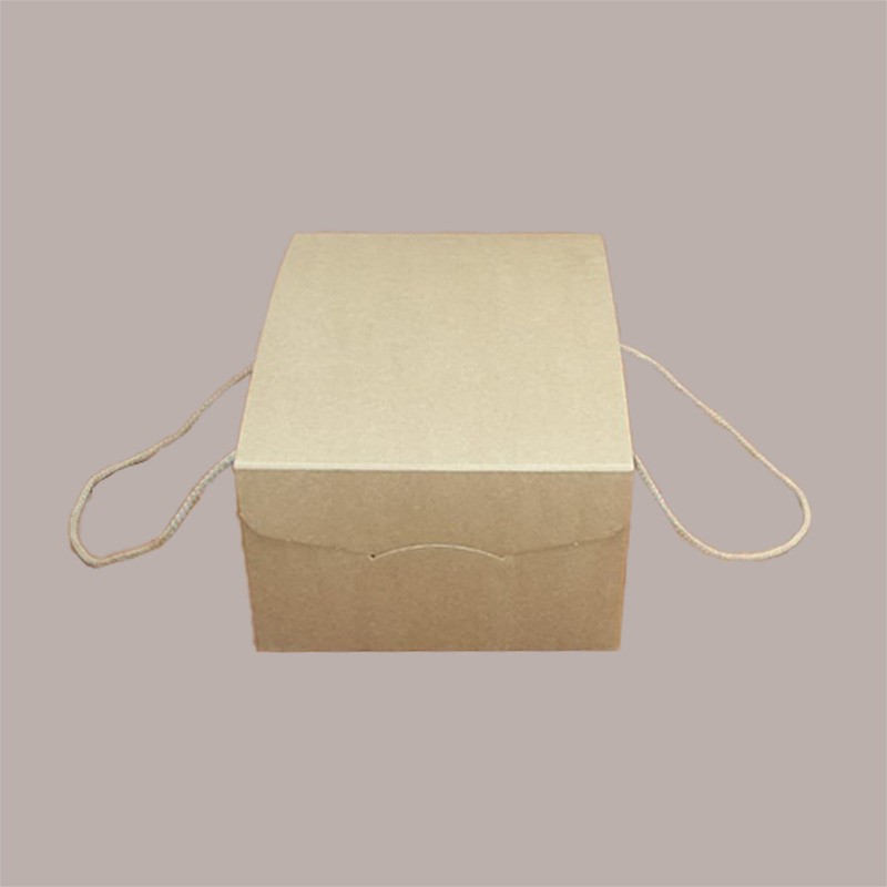 5 Pz Scatola per Confezioni Regalo Porta Colomba di Pasqua1000g in Carta Avana Segreto con Cordini 235x335H140mm [cb941841]